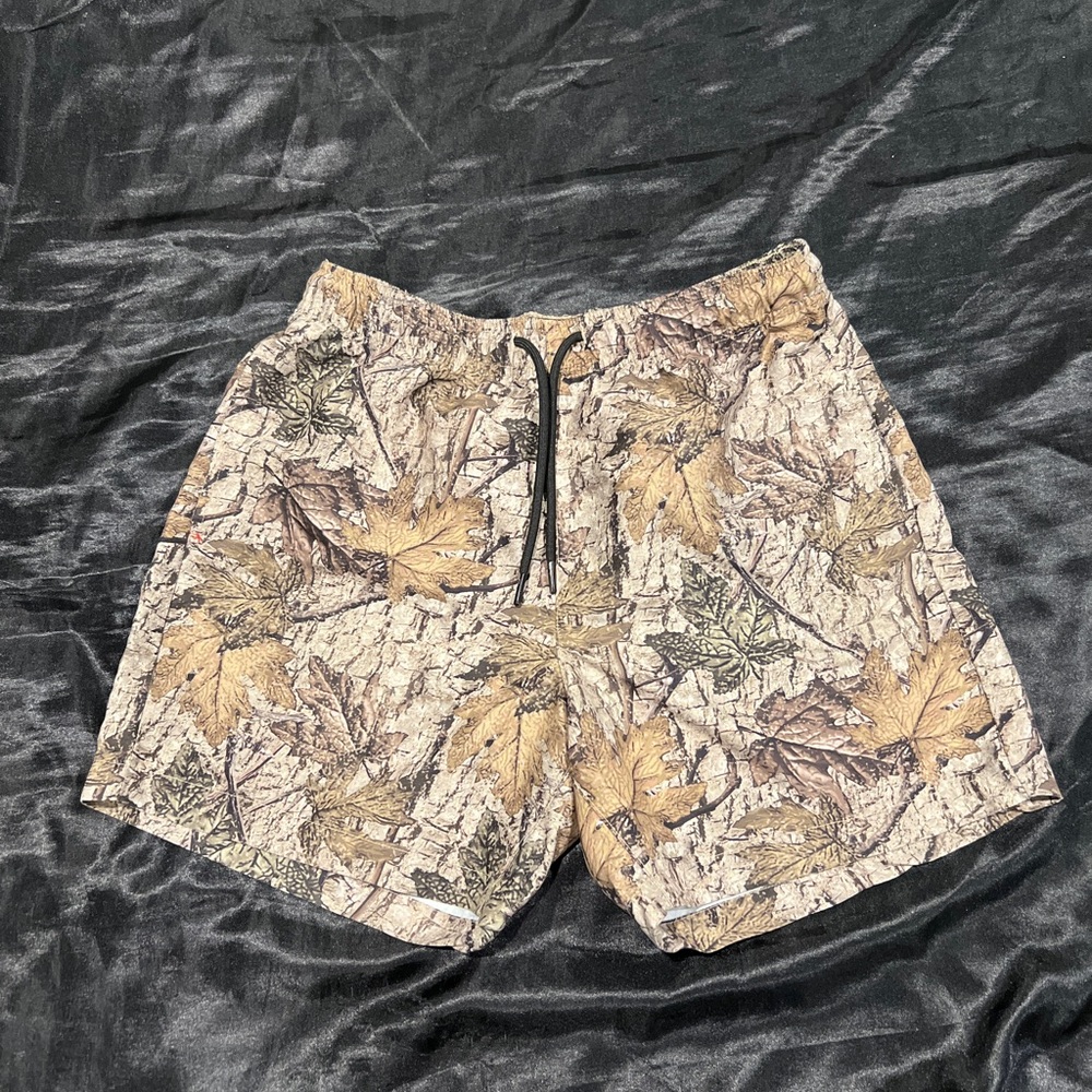 Camo Leaf Print Shorts